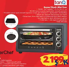 TANQ BEYAZ/SİYAH MİNİ FIRIN